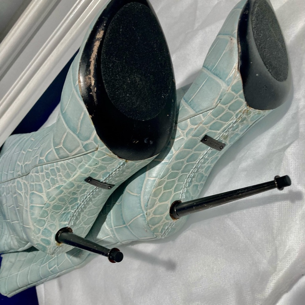 Tom Ford Blue Alligator A/W14 Runway  Cowboy Boots - Picture 12 of 15